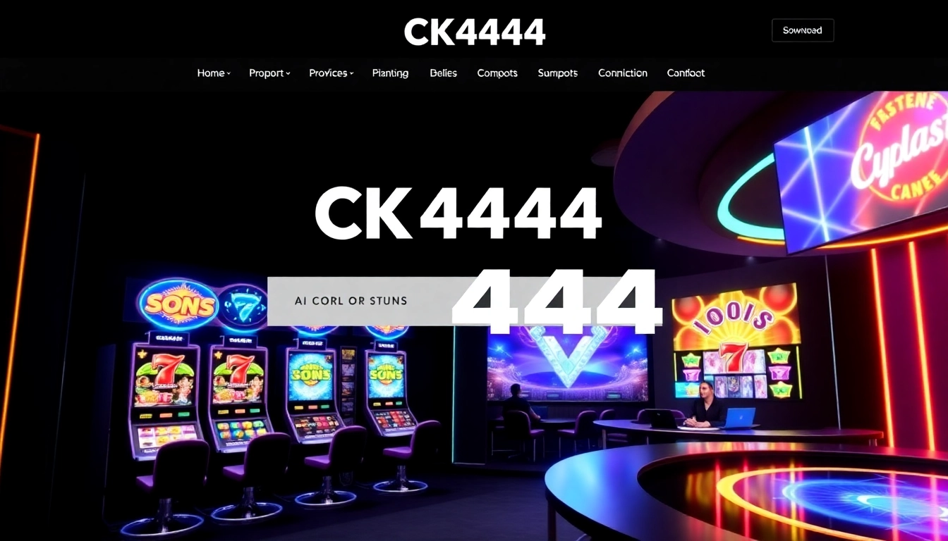 CK4444 branded online casino platform with interactive slots and live dealer games, showcasing a lively gaming environment for Bangladesh players.