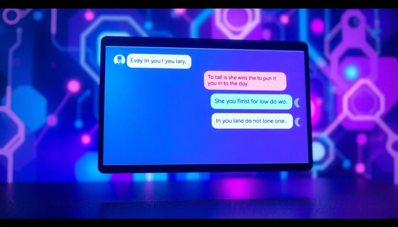 Illustration of an AI chat interface with playful messages.