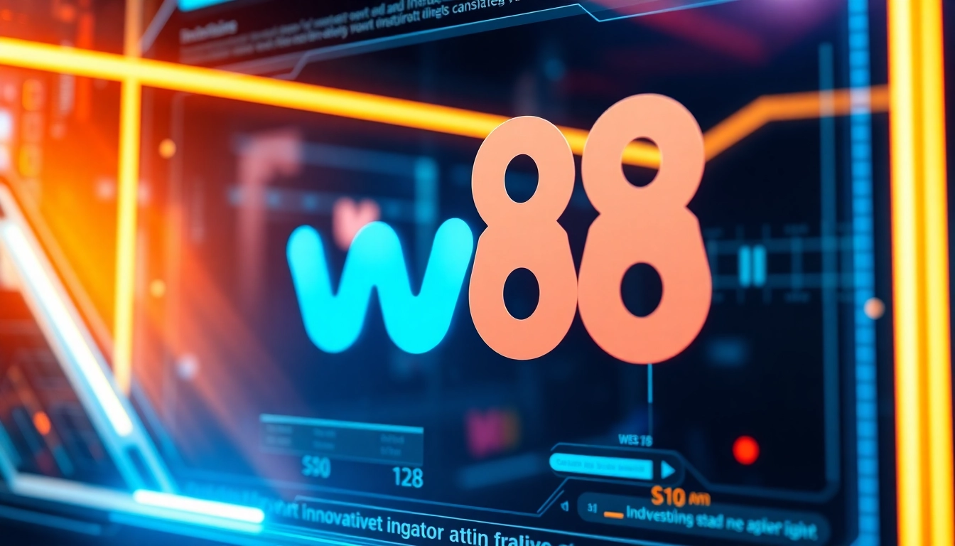 Visually engaging graphic featuring the w88 logo on a sleek digital background, symbolizing online betting or gaming platform professionalism, clarity, and modernity.