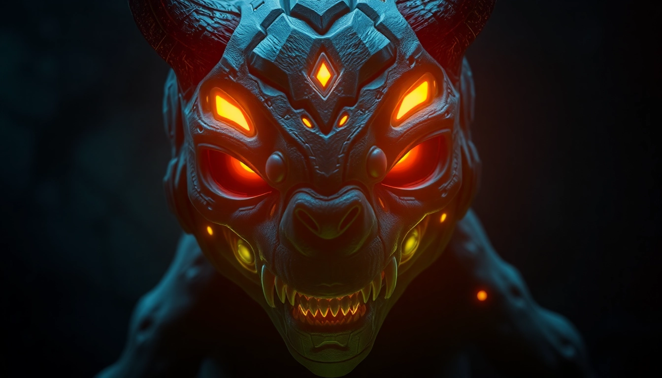 789f.monster digital creature glowing with vibrant colors, showcasing a detailed, energetic design tailored for fans and gamers.