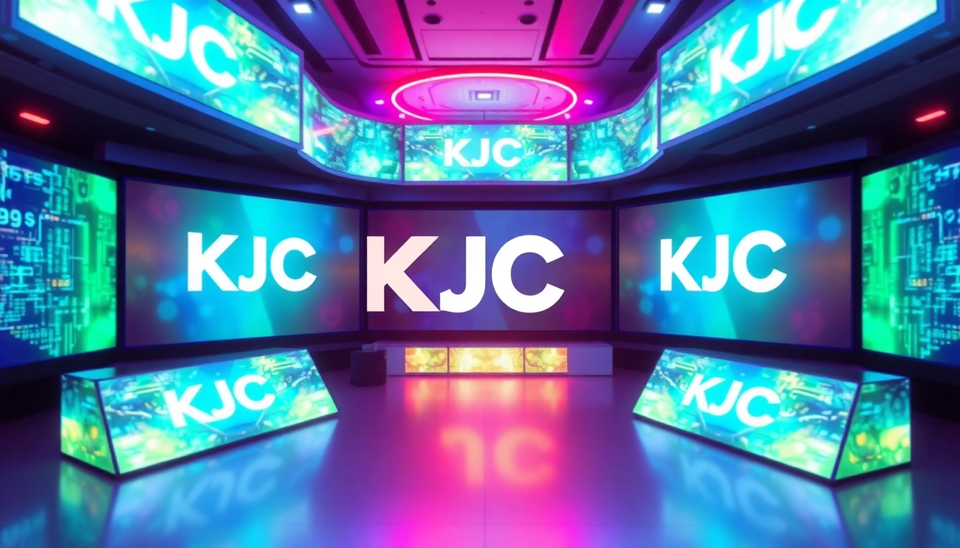 Professional KJC branding symbolizing connectivity and innovation in digital entertainment for