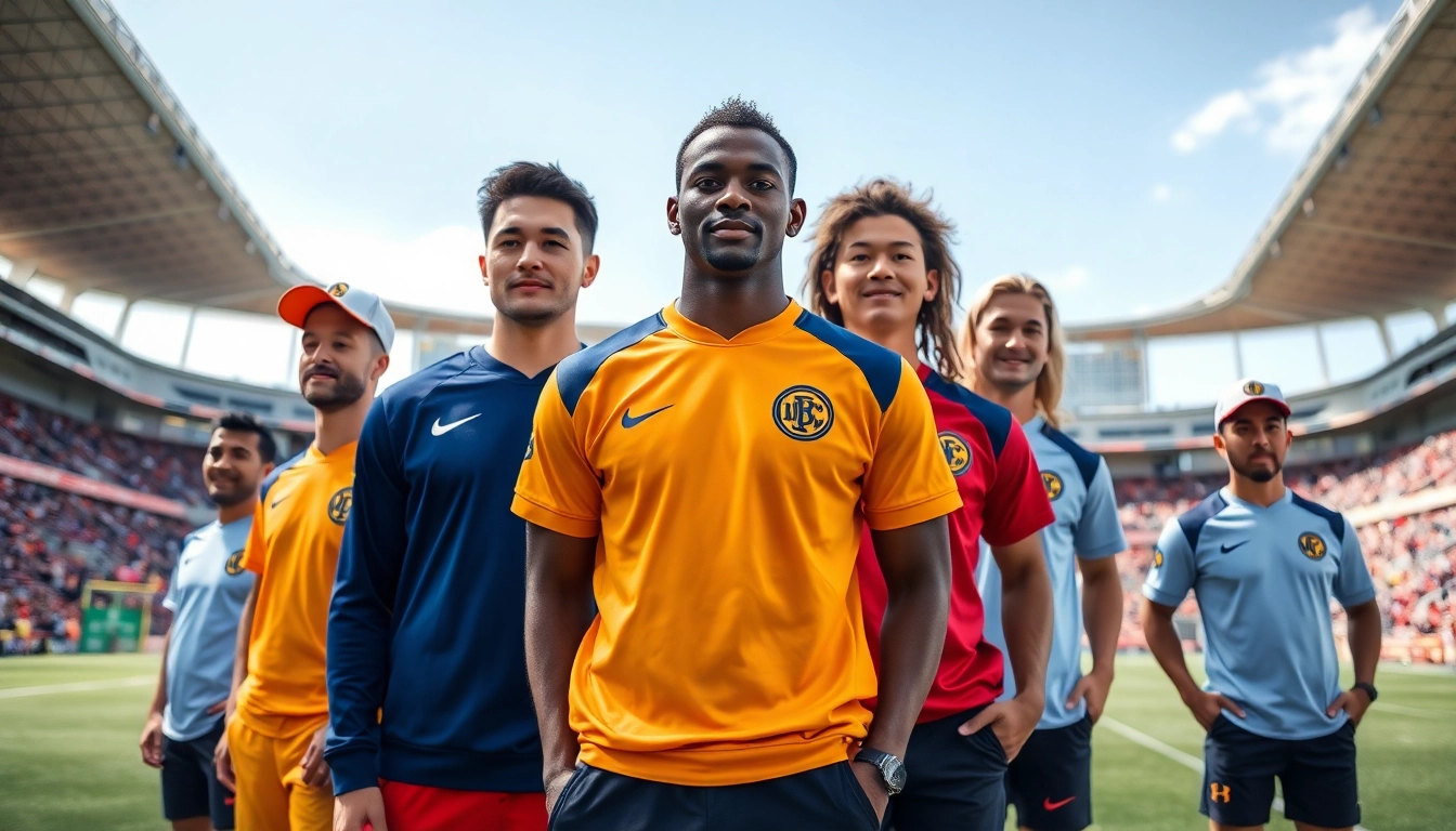 High-quality team uniforms with custom embroidery and vibrant designs worn by athletes in action, emphasizing durability and style.