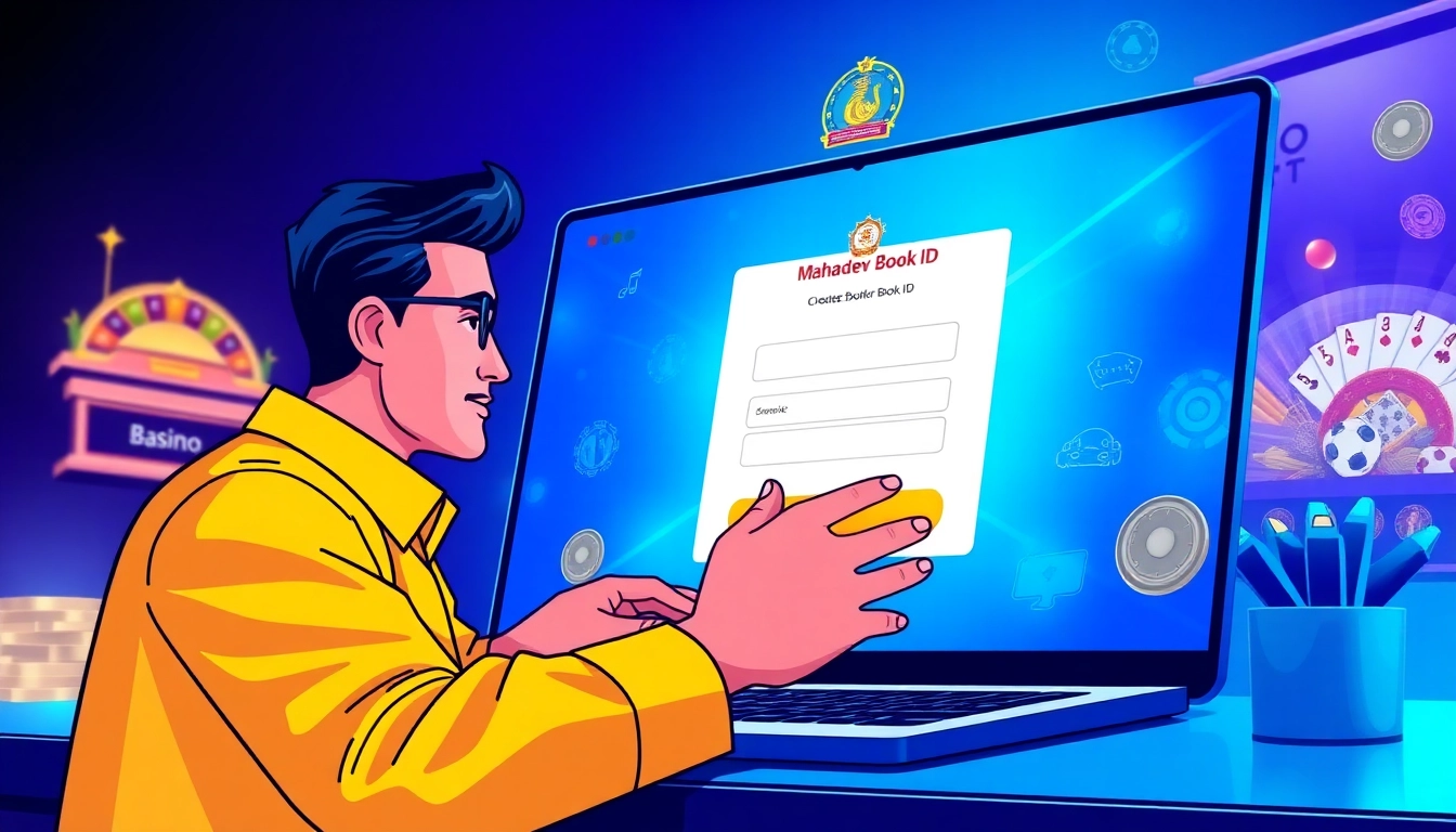 Easy steps to create a Mahadev Book Id on a user-friendly platform, highlighting secure registration and sports betting features.