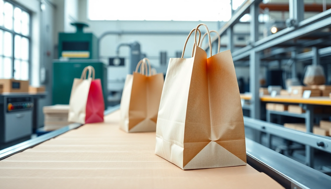 High-quality torba papierowa being produced in an eco-friendly manufacturing facility for