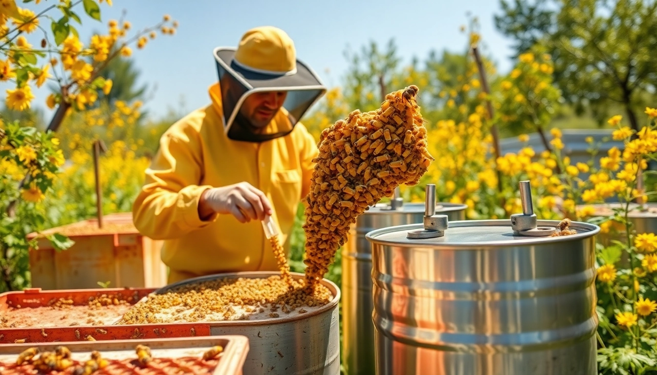 Tienda del apicultor-apidroches showcases stainless steel drip support and feeding drums in a